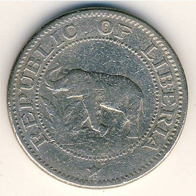 Либерия 5 центов 1975 год