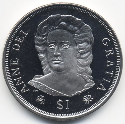 Виргинские острова 1 доллар 2008 год - Королева Анна