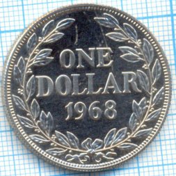 Либерия 1 доллар 1968 год
