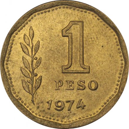 Аргентина 1 песо 1974 год