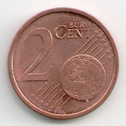Германия 2 евроцента 2007 год (F)