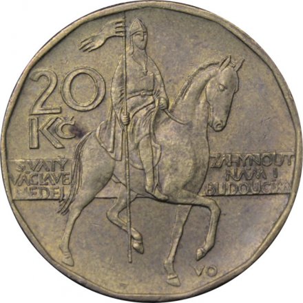 Чехия 20 крон 2000 год - Памятник святому Вацлаву