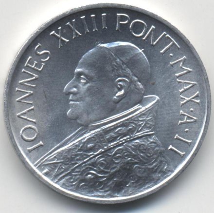 Ватикан 10 лир 1960 год - Папа Иоанн XXIII
