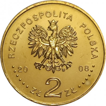 Польша 2 злотых 2008 год - 10 лет со дня смерти Збигнева Херберта