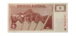 Словения 5 толаров 1990 год - UNC