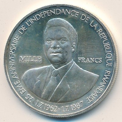 Руанда 1000 франков 1989 год