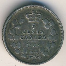 Канада 5 центов 1902 год