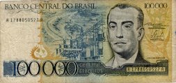 Бразилия 100000 крузейро 1986 год