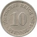 Германия 10 пфеннигов 1892 год (G)