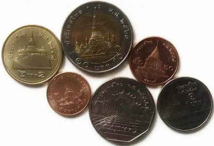 Набор из 6 монет Таиланд 2014 - 2017 год