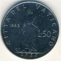 Ватикан 50 лир 1965 год Папа Павел VI