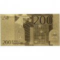 Сувенирная банкнота Евросоюз 200 евро 2002 год (золотые) - UNC
