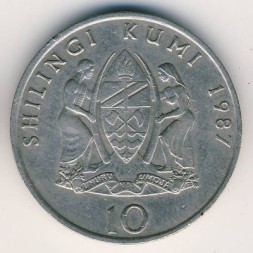 Танзания 10 шиллингов 1987 год