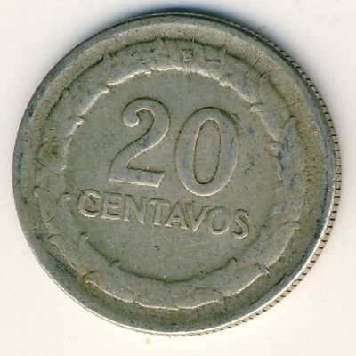 Колумбия 20 сентаво 1951 год