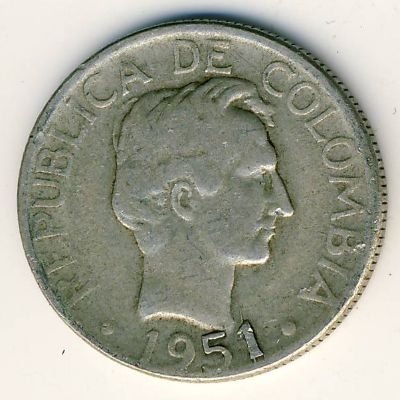 Колумбия 20 сентаво 1951 год