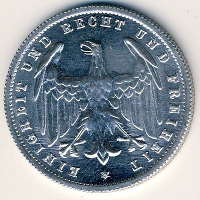 Веймарская республика 500 марок 1923 год (F)