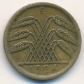 Веймарская республика 5 рентенпфеннигов 1924 год (E)
