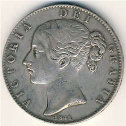 Великобритания 1 крона 1844 год