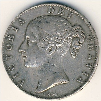 Великобритания 1 крона 1844 год