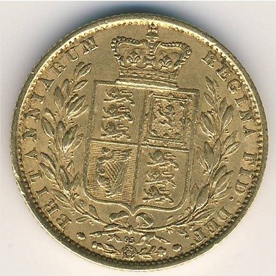 Великобритания 1 соверен 1864 год
