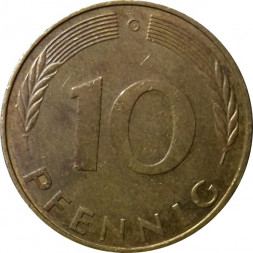 ФРГ 10 пфеннигов 1971 год - G