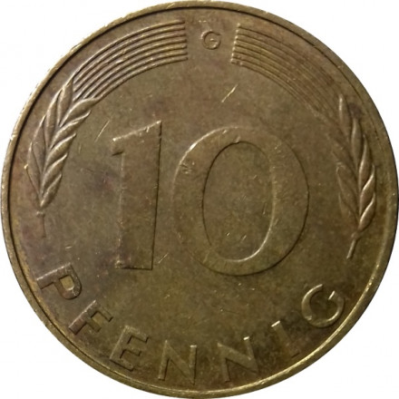 ФРГ 10 пфеннигов 1971 год - G
