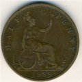 Великобритания 1/2 пенни 1888 год