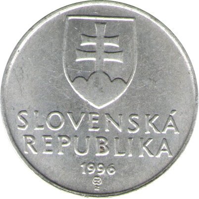 Словакия 10 геллеров 1996 год