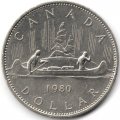 Канада 1 доллар 1980 год Каноэ