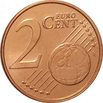 Эстония 2 евроцента 2012 год - Контурная карта Эстонии - aUNC