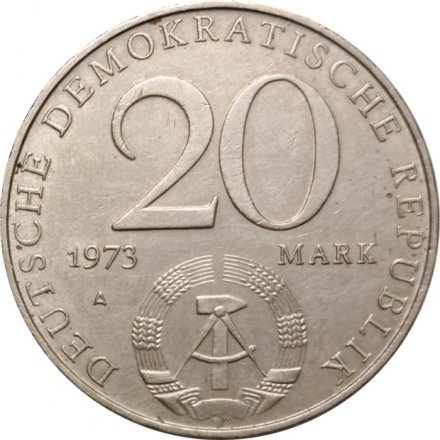ГДР 20 марок 1973 год - Отто Эмиль Франц Гротеволь