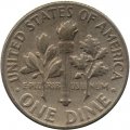 США 1 дайм (10 центов) 1966 год - Франклин Рузвельт (без отметки МД)
