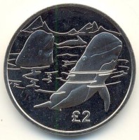 Монета Южная Джорджия и Южные Сандвичевы острова 2 фунта 2017 год