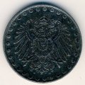 Германия 10 пфеннигов 1921 год (A) (железо, магнитная)