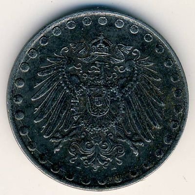 Германия 10 пфеннигов 1921 год (A) (железо, магнитная)