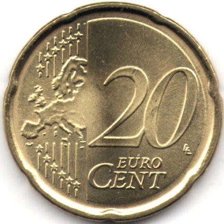 Португалия 20 евроцентов 2010 год - Королевская печать