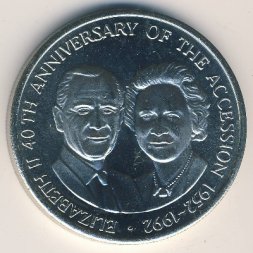 Теркс и Кайкос 5 крон 1992 год