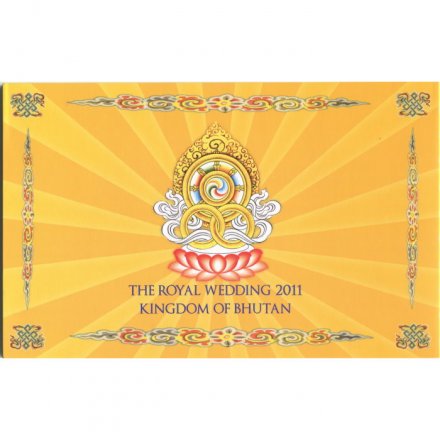 Бутан 100 нгултрум 2011 год - Королевская свадьба (в буклете)