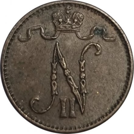 Финляндия 1 пенни 1915 год - XF