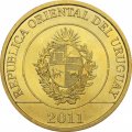 Уругвай 1 песо 2011 год - Девятипоясный броненосец