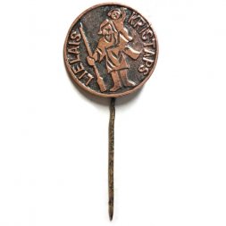 Значок-иголка Латвийской ССР 1966 г. "Lielais kristaps"