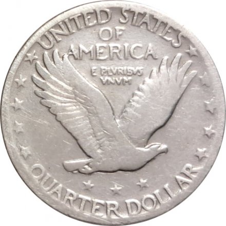 США 25 центов (1/4 доллара) 1926 год (без отметки монетного двора) - Стоящая Свобода Квотер