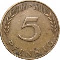 ФРГ 5 пфеннигов 1950 год (D)
