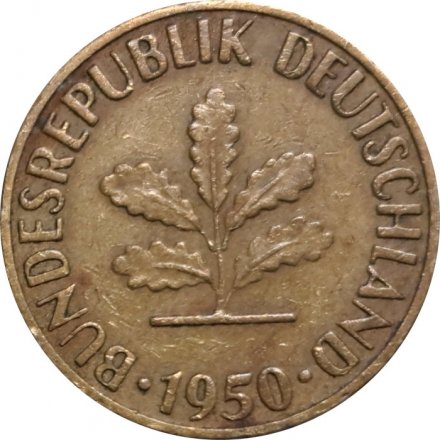 ФРГ 5 пфеннигов 1950 год (D)