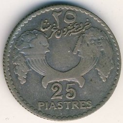 Ливан 25 пиастров 1929 год