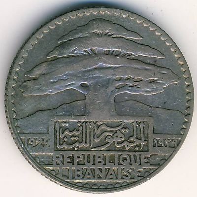Ливан 25 пиастров 1929 год