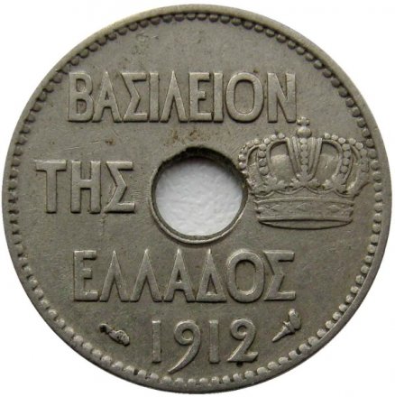 Греция 5 лепт 1912 год