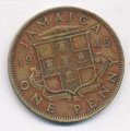 Ямайка 1 пенни 1945 год - Король Георг VI