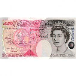 Великобритания 50 фунтов 2006 год - Портрет сэра Джона Хоублона UNC