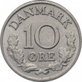 Дания 10 эре 1967 год